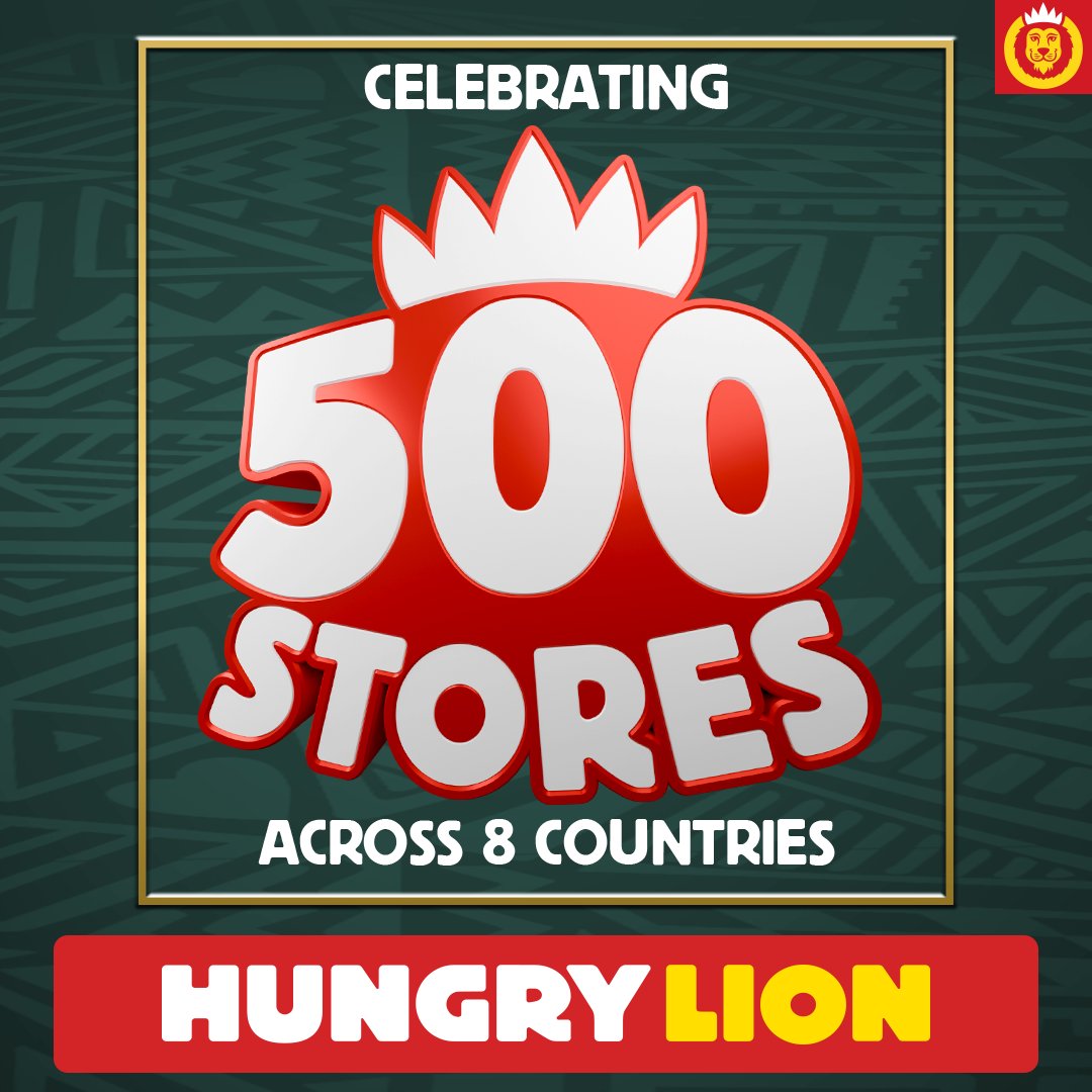 OUR 500TH STORE CELEBRATION IS ON!

We’ve hit a massive milestone, 500 stores strong!

To celebrate, we’re bringing the deals to YOU!

Get these amazing deals at ALL Hungry Lion stores from 16–23 October. 🎉
