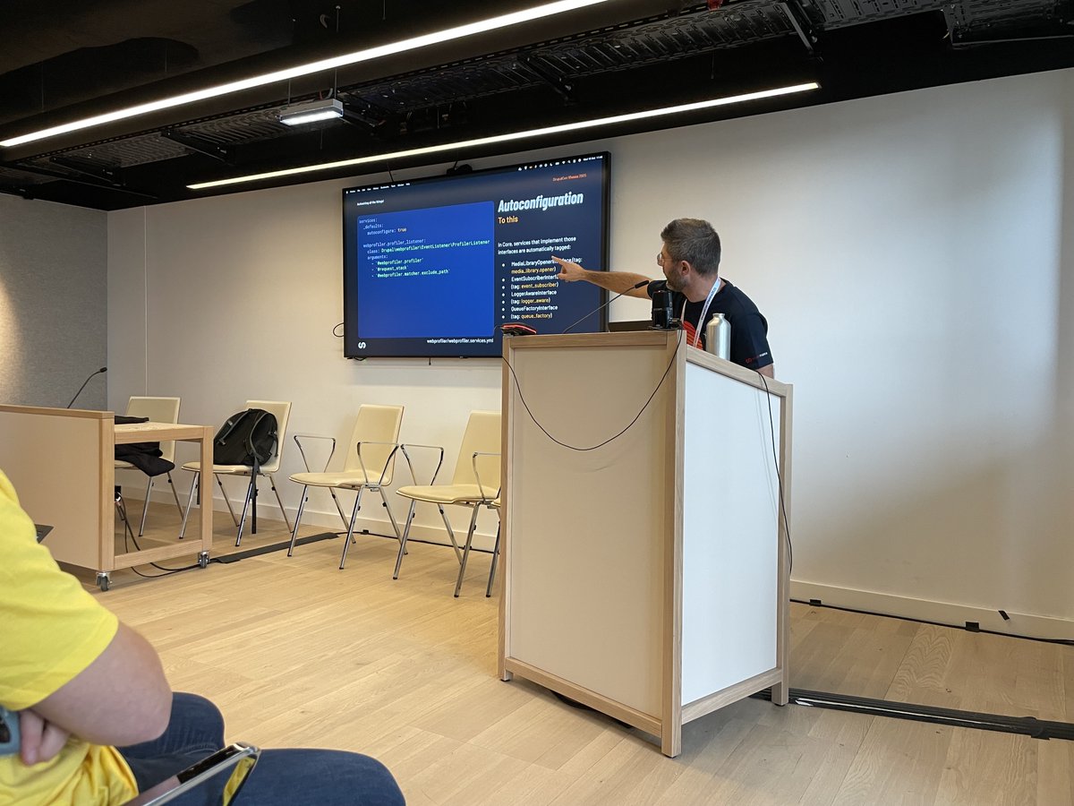 SparkFabrik's tweet image. Our Luca Lusso took to the stage at #DrupalCon Vienna to explain how to make the most of the service autowiring feature in Drupal. 💧
An advanced talk explained brilliantly. Luca truly is an expert speaker, highly regarded by the community! 🫶
#SparkFabrik #BeTheSpark