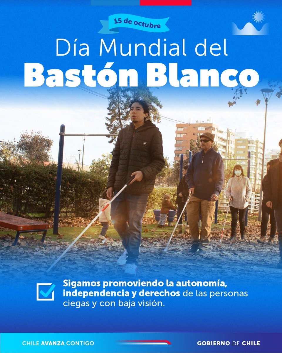 👩🏽‍🦯 En el Día Mundial del Bastón Blanco, hacemos una llamado a conocer y promover el uso de esta herramienta, que brinda autonomía a las personas ciegas y con baja visión, permitiendo facilitar su movilidad, detectar obstáculos y orientar rutas, para su inclusión y participación.
