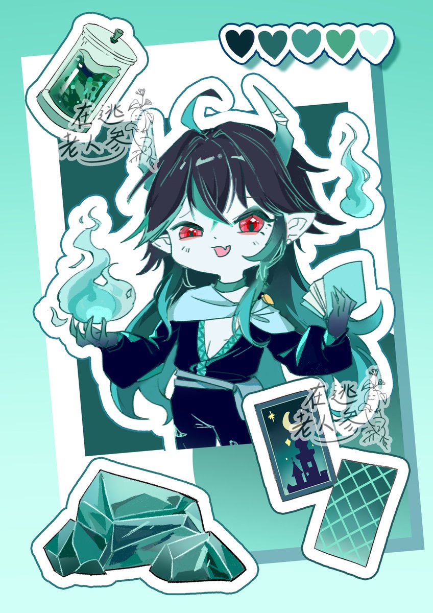 Strider01112's tweet image. #PortfolioDay #PORTFOLIODAY2025  share some my chibi oc works with graphic design~