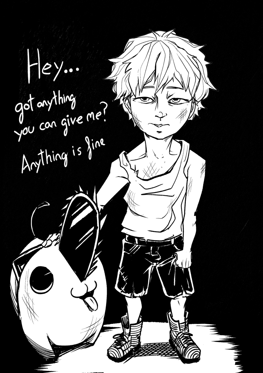 Bizzarrt's tweet photo. this little denji knocks on your door, wyd??
inktober number 15: Ragged
#Inktober2025 #chainsawman https://t.co/AyinvDoUGj