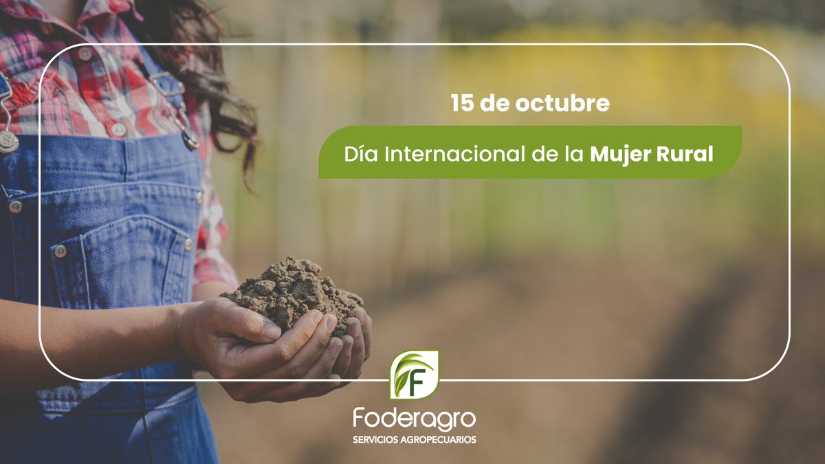 foderagro's tweet image. Día Internacional de la Mujer Rural 👩‍🌾

En este día hacemos reconocimiento a las mujeres del agro por su contribución en el desarrollo rural.

Desde Foderagro saludamos y agradecemos a todas las mujeres que forman parte del sector. 🌱