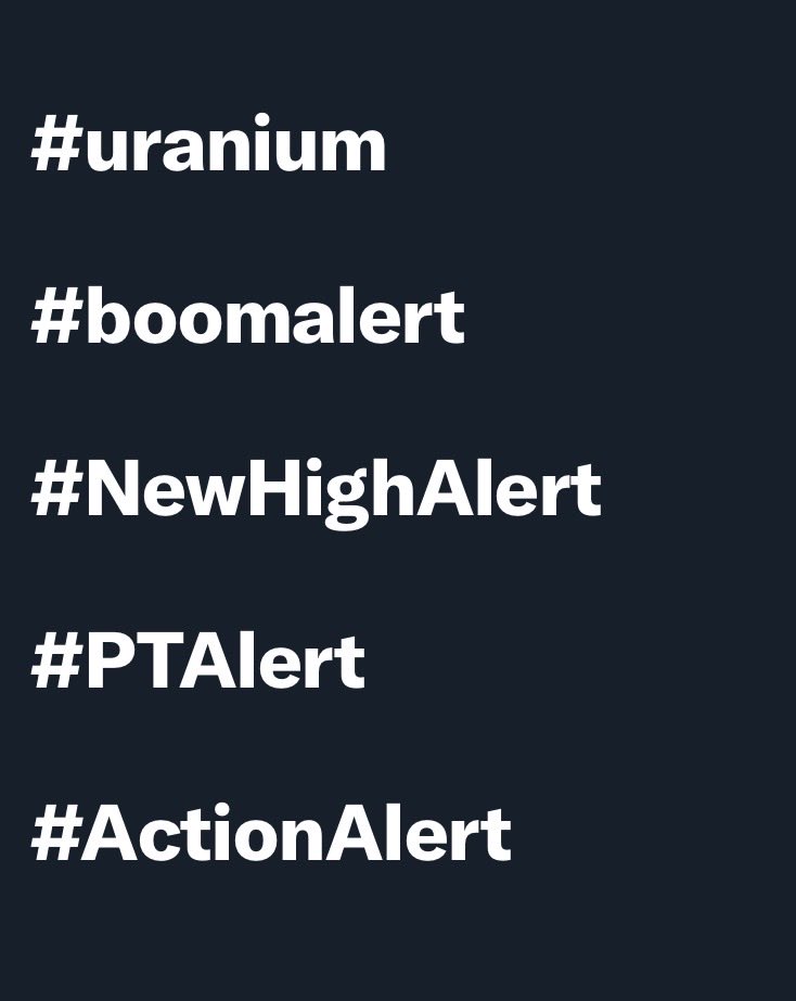 SloCan68's tweet photo. Over many years, I have been using hashtags to help you search and sort pertinent #uranium information.
Type these hashtags in your search bar, then sort by latest. Don't forget to search #VisionAlert as well. -NT ❤️ https://t.co/uaC06vjqbd