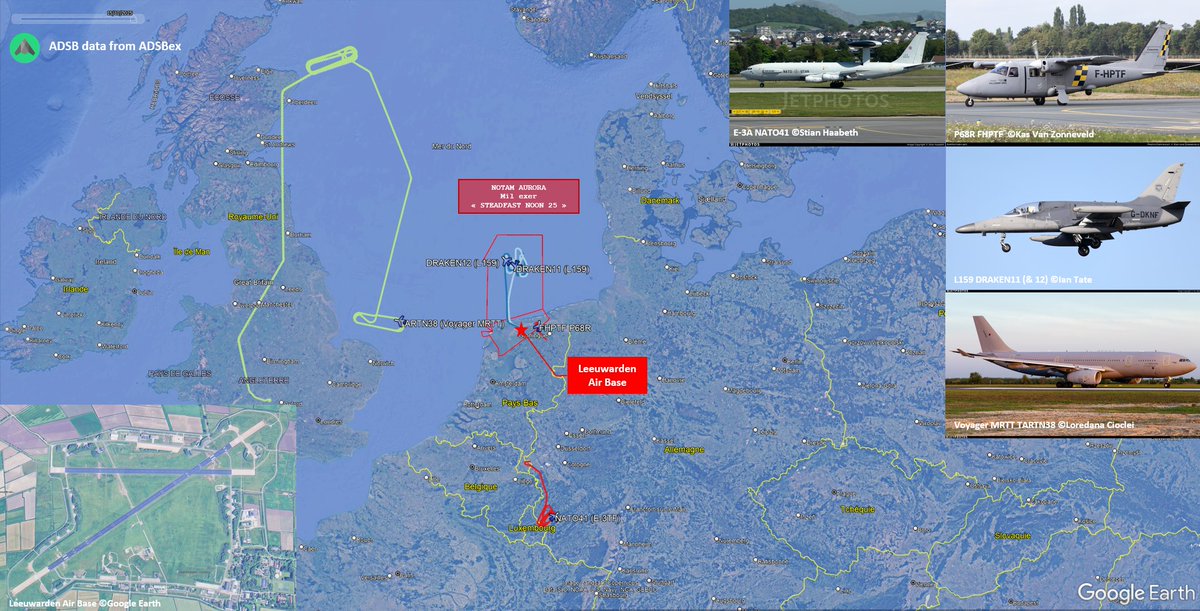 🇪🇺☢️STEADFAST NOON 25 NATO's nuclear exercise - Fly day 2 ☢️🇪🇺

The second day of flying for NATO’s annual nuclear exercise, STEADFAST NOON 25, seems to have just concluded (or at least part of it). Some aircraft were trackable on the <a href="/ADSBex/">ADSBexchange</a> platform. An interesting detail: the