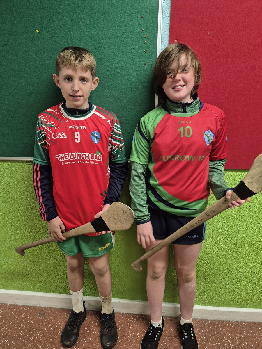 Best of luck to Sean and Isobel representing our school in the hurling and camogie skills competition today.