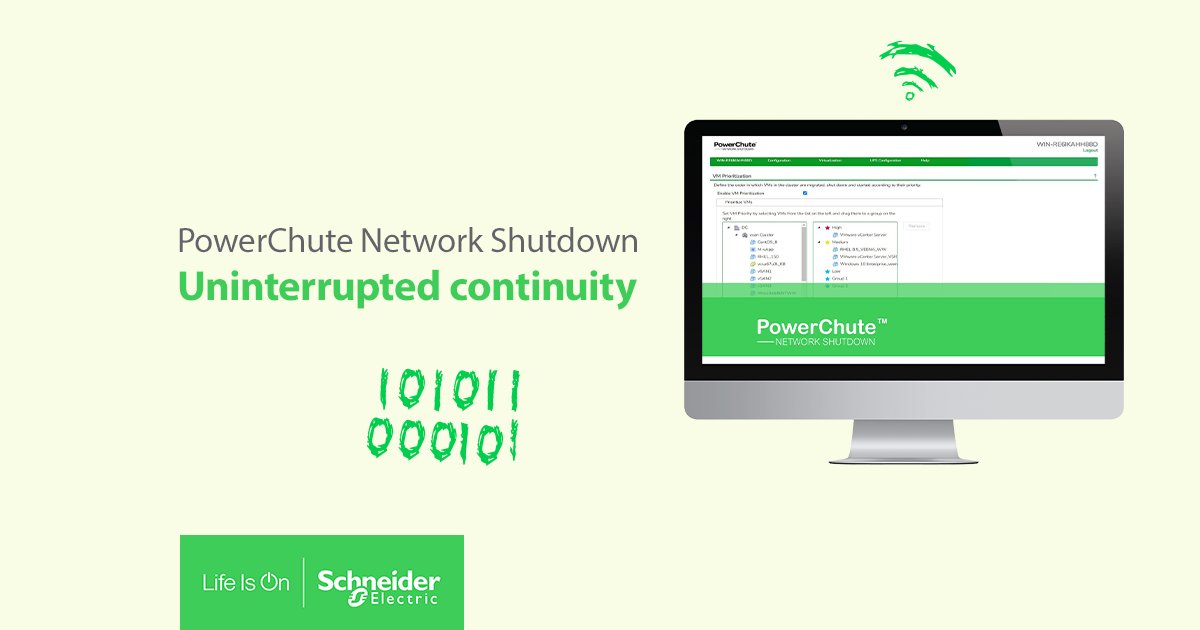 SchneiderEME's tweet image. Network Shutdown, your servers shut down safely, your data stays protected, and your operations remain secure. Protect business continuity with 
@SchneiderEME.

spr.ly/6012ALFoi

#LifeIsOn