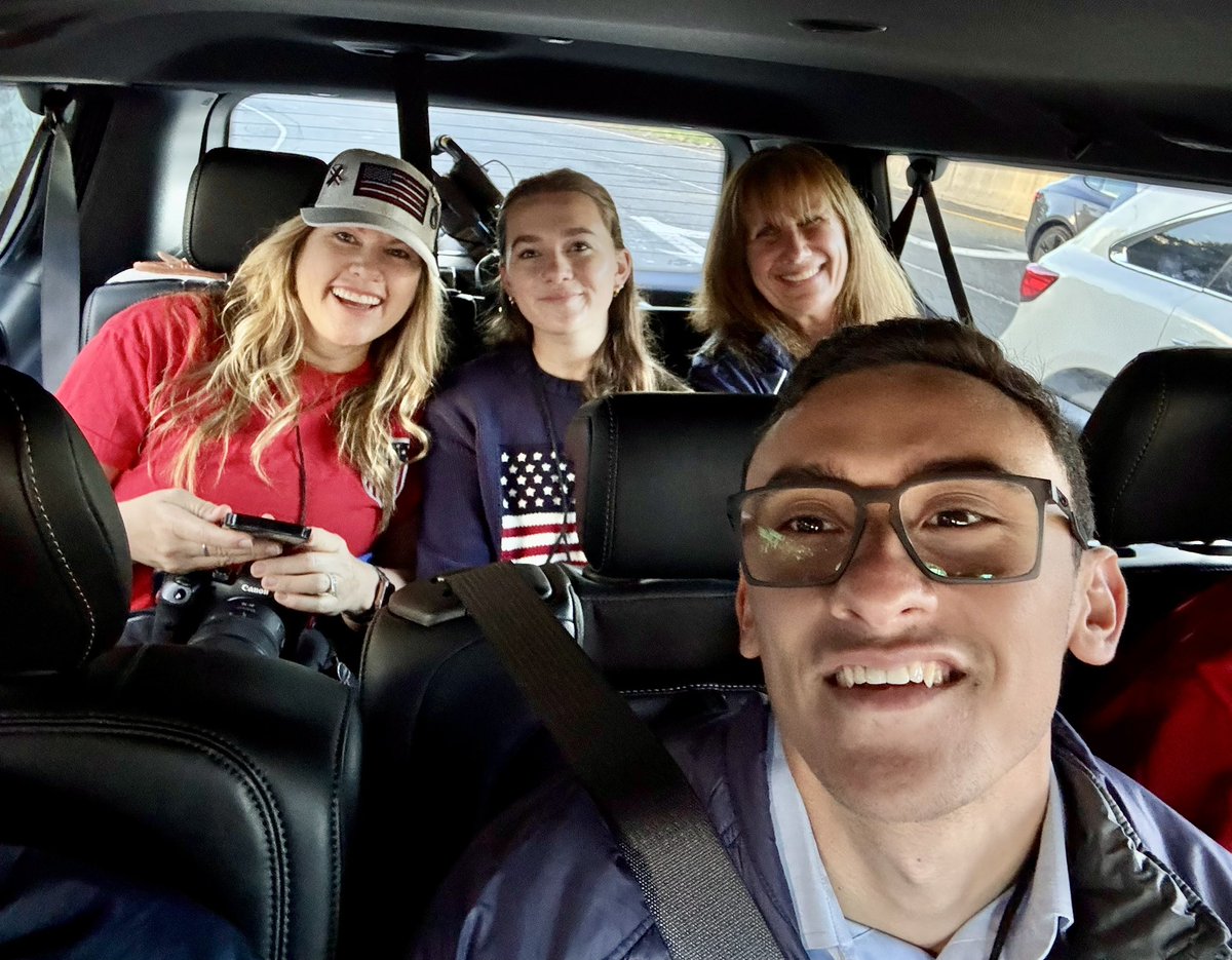 CGProgram's tweet image. Our great media team - Kori, Selah and Rhett - with of our Honor Flight Guardians, Stacie.