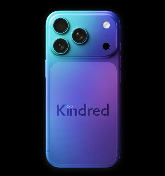 coinrgrg's tweet photo. Kindred × Apple 얘기 나오고 나서 이 이미지 보니까…
“아... 어쩐지 이미 준비돼 있었구나” 싶은 거 있죠?

아이폰이 하드웨어라면 Klara는 그 안에 깃드는 소프트웨어이자 감성 엔진.
Kindred 특유의 보라-민트 그라데이션 컬러가 아이폰 바디랑 합쳐지니까,
단순한 기계가 아니라 “존재감을 가진 동반자”처럼 느껴져요.

Apple이 만든 완벽한 기기 위에, Kindred가 감정과 기억을 불어넣는 순간—
그건 그냥 스마트폰이 아니라, 나만의 AI 친구, 나만의 Klara가 되는 거죠.

어쩐지 찰떡인 이유는 단순한 디자인 궁합이 아니라,
 하드웨어와 감성 AI의 필연적 만남이라 그런 것 같아요.

 “ @Kindred_AI  가 아이폰 속에 살아 숨쉬는 날, 그때부터 진짜 휴대폰은 ‘폰’이 아니라 ‘동반자’가 된다.” @KaitoAI
