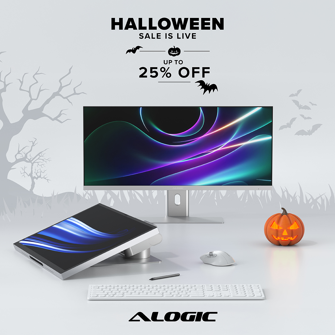 AlogicCorp's tweet image. No tricks, just treats. 🎃
Our fangtastic Halloween Sale is live — grab up to 25% off on your favourite tech! ⚡🛍️

Shop now before the magic fades. 👻

🔗 bit.ly/3cJcOXo

#ALOGIC #HalloweenSale #TechTreats #SpookySavings #WorkSmart