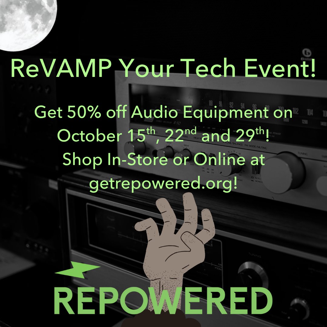 ReVAMP Your Tech this AUDIOPHILE WEDNESDAY!
This October, every Wednesday is a scream-worthy chance to upgrade your audio game with 50% OFF. Stock vanishes faster than ghosts at dawn. Shop In-store or Online at hubs.la/Q03Mxznm0!
#ReVAMPYourTech #AudiophileWednesday