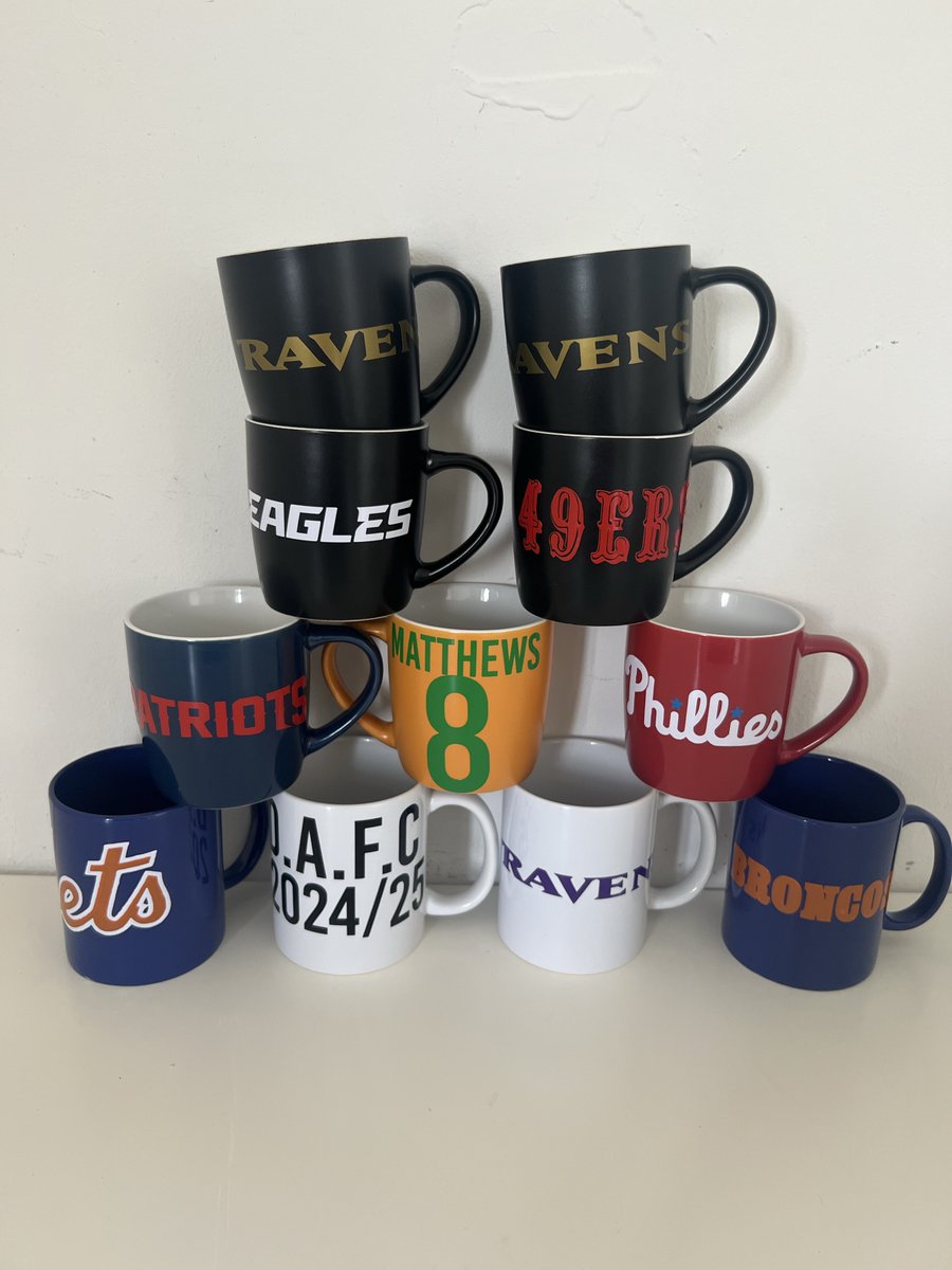 All my mugs are £15 inc UK delivery I’ve got a huge array of colours available at the moment!