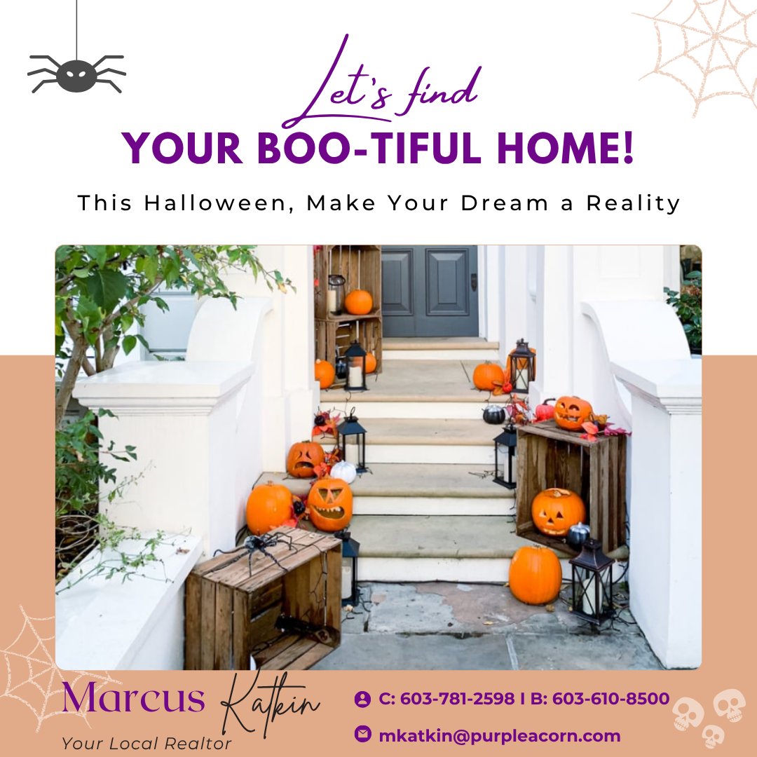 MarcusKatkin's tweet image. This Halloween, let’s find your boo-tiful home—no tricks, just treats! 🎃 #BooTifulHome #HalloweenVibes #RealEstateMagic #MarcusKatkin #PurpleAcorn #KWCoastalRealty