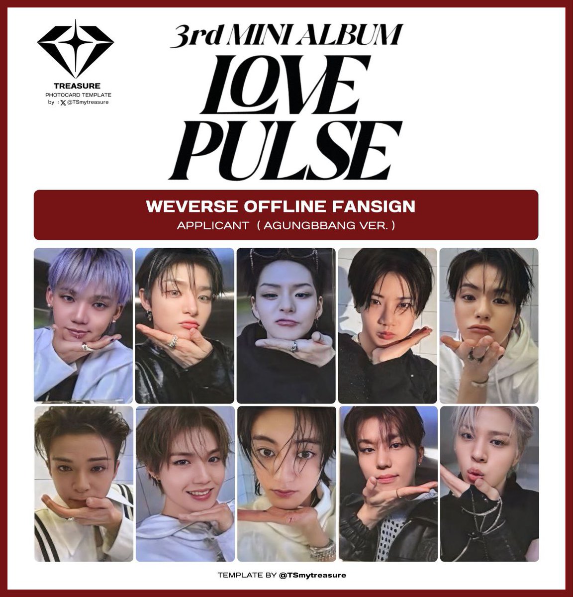 WTS/LFB

TREASURE [LOVE PULSE] 3rd Mini Album

✨ WeVerse Offline Fansign Applicant Benefit ✨

💿 175 each
💿 150 each (if buying in set)
* prio if taking JaeDoHwan
✅ DM to claim