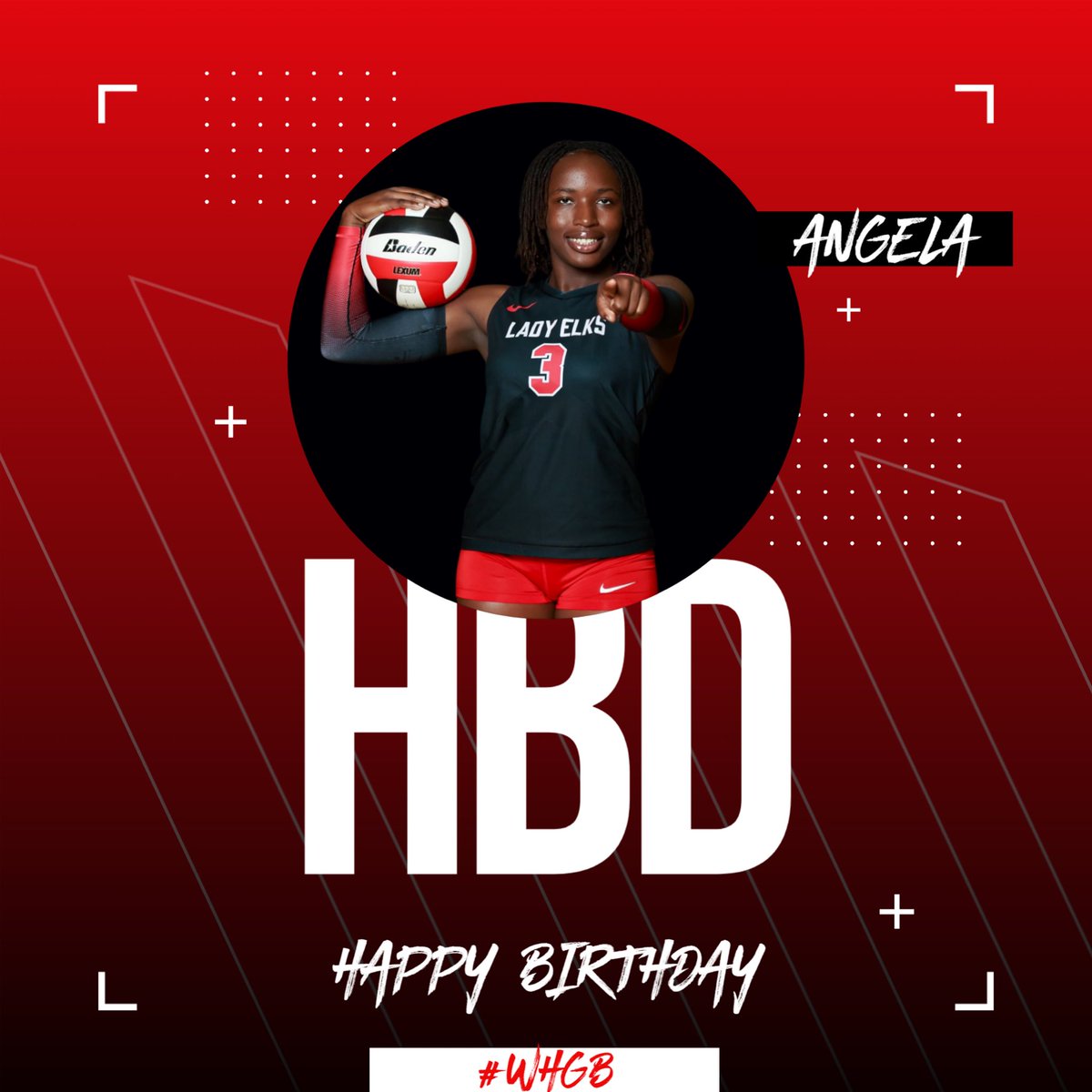 Burleson High School Volleyball🏐 (@ladyelk_vball) on Twitter photo Happy birthday to our #3 Angela!!! We hope you have an amazing day 🥳🥳🥳 
#WHGB Happy birthday to our #3 Angela!!! We hope you have an amazing day 🥳🥳🥳 
#WHGB