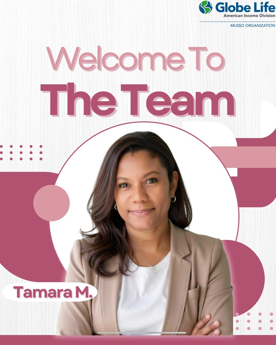 MussoOrg's tweet image. 🌟 Join us in giving a warm welcome to Tamara M. 💼 We’re thrilled to have her on board as a Life Insurance Agent and can’t wait to see the amazing impact she’ll make! 💙💚 #WelcomeToTheTeam #LifeInsurance #MussoOrganization