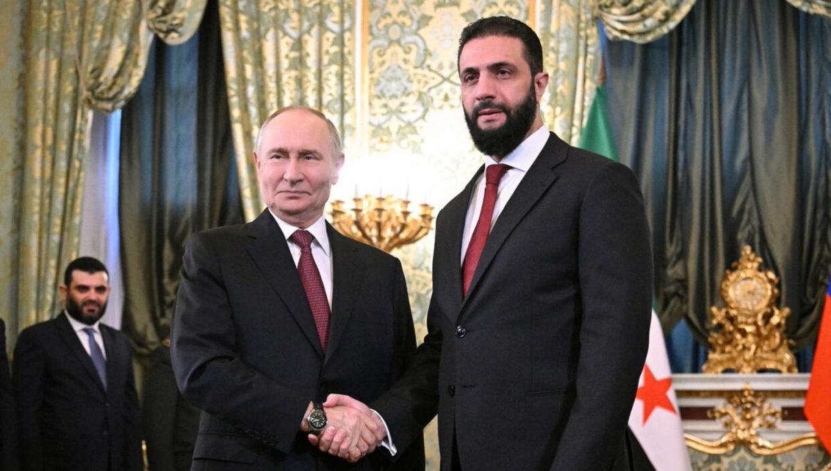 While Syria has been freed from Assad, it isn't from Russia. Russia still has a military presence in Syria and holds some cards regarding sanction removal.

Therefore, cultivating a pragmatic relationship with Russia is still high on Syria's agenda.