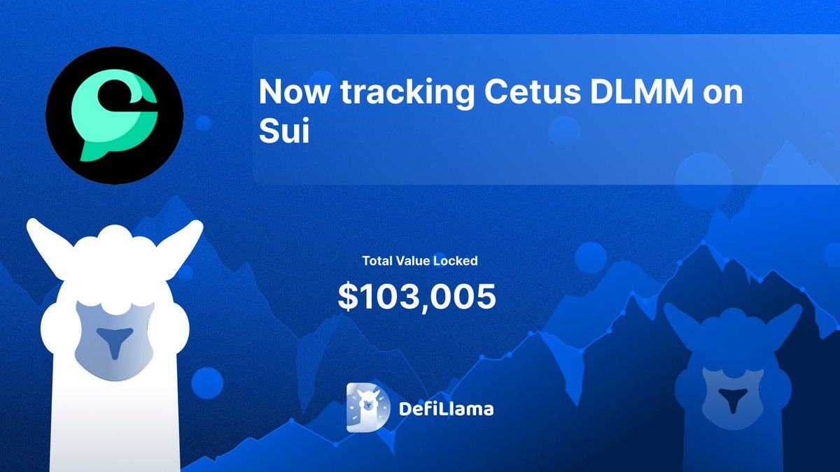 DefiLlama's tweet image. Now tracking @CetusProtocol DLMM on @SuiNetwork