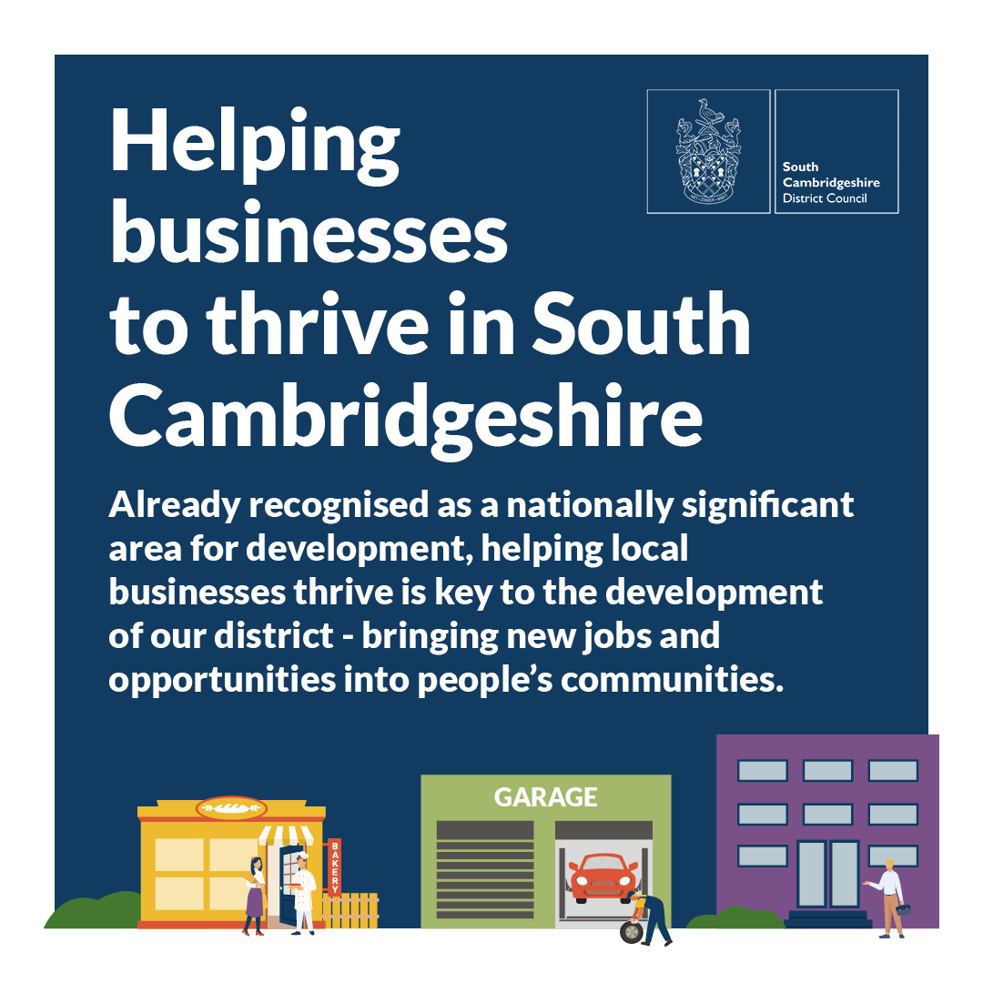 📈 Calling all local businesses!
We’re shaping our future plans - and your input matters

Tell us how we can better support South Cambridgeshire’s economy, events, and enterprise

🗓️ Survey open until Sunday 16 November

💬 Share your views at engage.scambs.gov.uk/en-GB/projects…