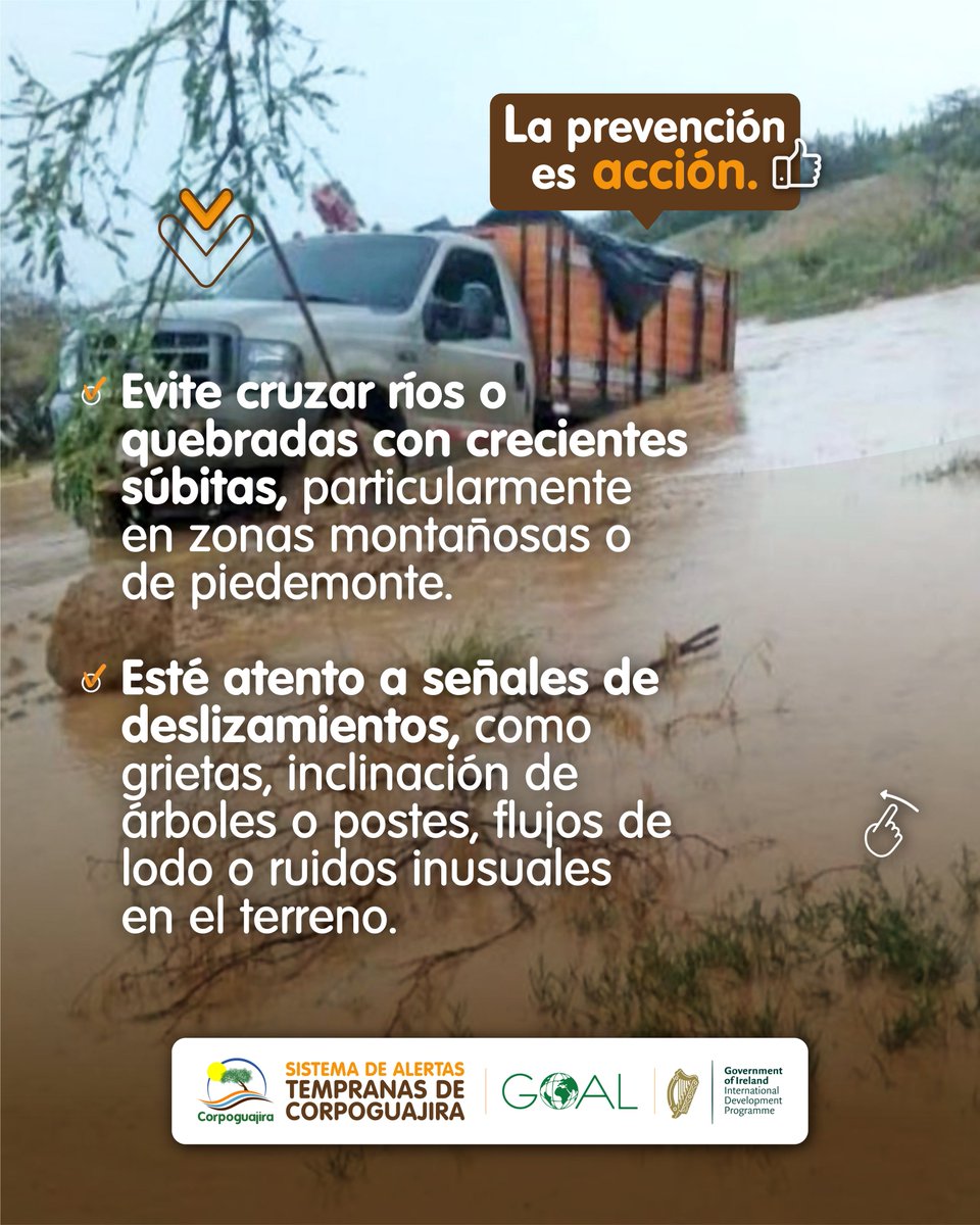 ¡Que la lluvia no te tome por sorpresa! 🌧️

🚨⚠️En Corpoguajira te invitamos a estar atento, cuidar tu hogar y seguir las recomendaciones de prevención. 
#TemporadaDeLluvias #Corpoguajira #CuidemosLaVida