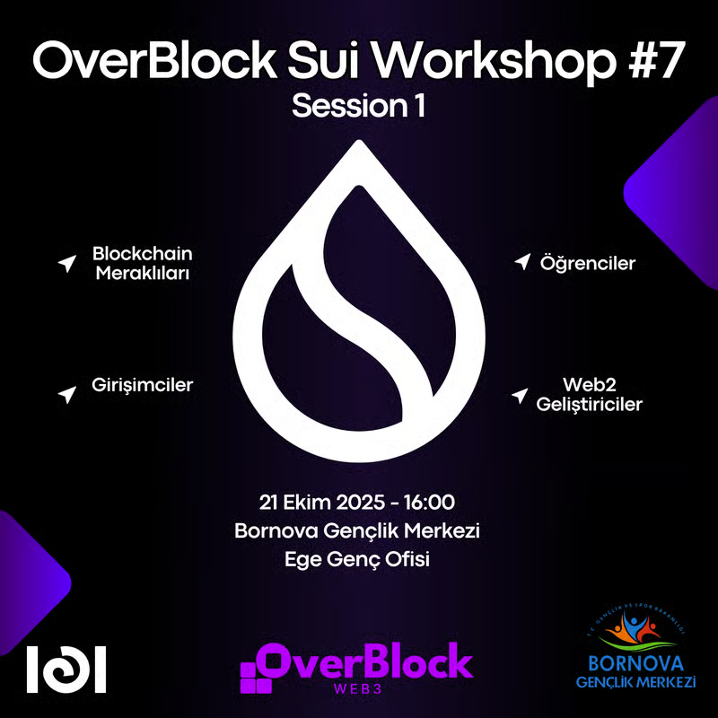 OverBlock Sui Workshop #7

📅 Tarih: 21-22 Ekim 2025 - 16:00  
📍 Yer: Bornova Gençlik Merkezi, Ege Genç Ofisi  

Blockchain’e adım atmak, Sui’de fırsatları keşfetmek ve ödüller kazanmak için bu fırsatı kaçırma!

Kontenjan sınırlı, hemen kaydol: luma.com/b0q88gz8