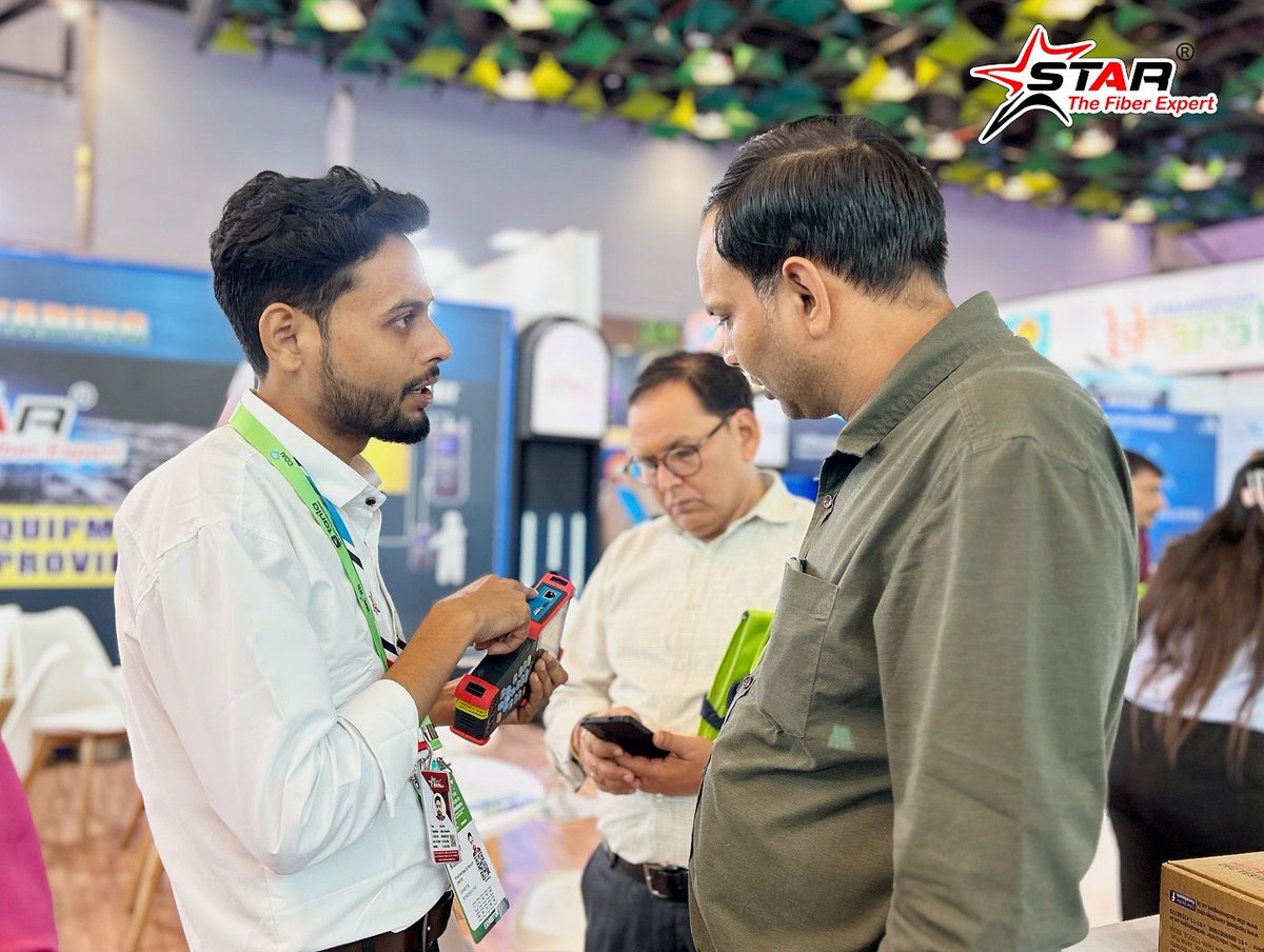 StarInfomatic's tweet photo. Day 4 at IMC 2025! ✨
Showcasing our Fusion Splicers, OTDRs, CCTV & Safety Solutions, and Cable Management Tools — advancing fiber optic and telecom innovation.
Thanks to all industry professionals who connected with us! 🤝
Stay tuned for more updates from Star Infomatic.
#IMC2025 #StarInfomatic #TelecomInnovation #FiberOptics #FusionSplicer #OTDR #CCTV #CableManagement #NetworkSolutions