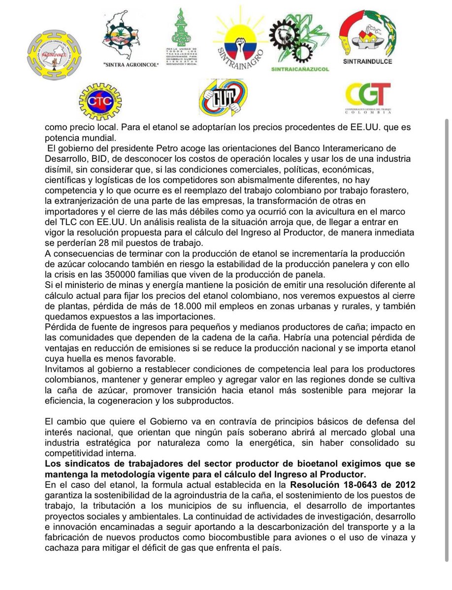 Los trabajadores, empresarios y las regiones que participan de las cadenas de producción de etanol y biodiesel se verán afectadas con la modificación del calculo del precio interno, cuyo propósito es entregarle el mercado de los biocombustibles a Estados Unidos. Puro continuismo!