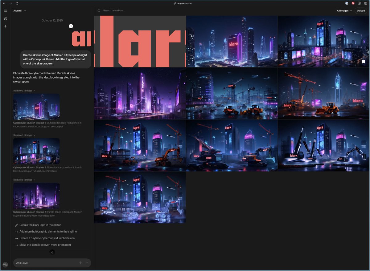 m91michel's tweet image. Discovered @reve, which directly creates three images and offers a cool UI to iterate on images.