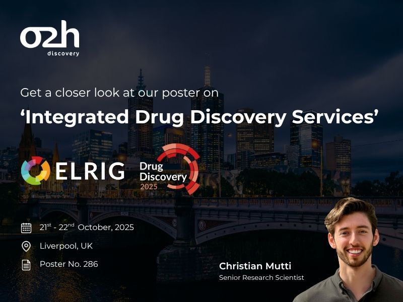 o2h discovery (@o2h_discovery) on Twitter photo The countdown is on for #ELRIGDD2025 in Liverpool, UK!
Join Keith Woodley & Christian Mutti from @o2hDiscovery for their poster presentations on PROTACs & integrated drug discovery services..
Email us at discovery@o2h.com or visit o2hdiscovery.co to know more. The countdown is on for #ELRIGDD2025 in Liverpool, UK!
Join Keith Woodley & Christian Mutti from @o2hDiscovery for their poster presentations on PROTACs & integrated drug discovery services..
Email us at discovery@o2h.com or visit o2hdiscovery.co to know more.