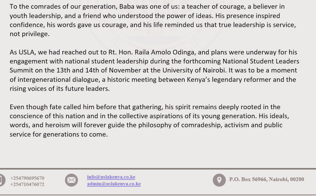 Universities Student Leaders Association tweet media