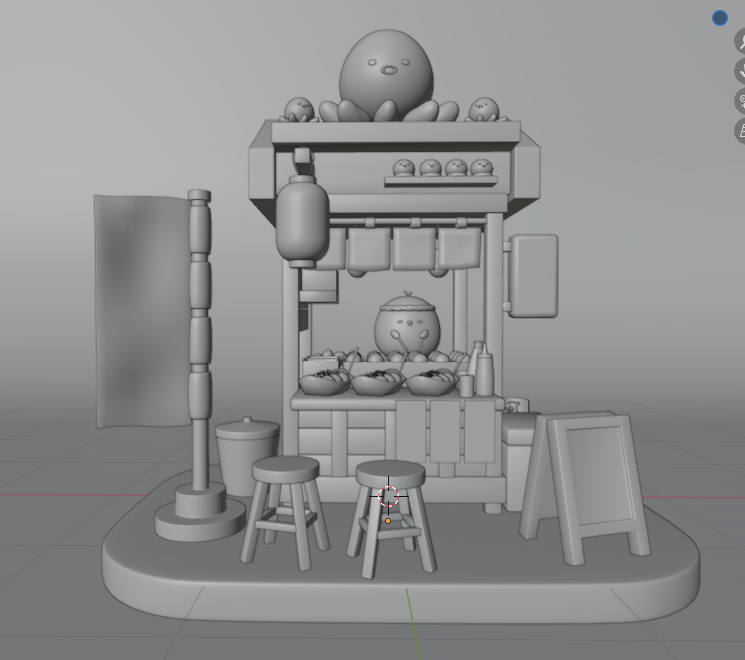 モデリングだいたいできた～！
マテリアル設定がんばるぞ～🐤

#wip #Blender初心者