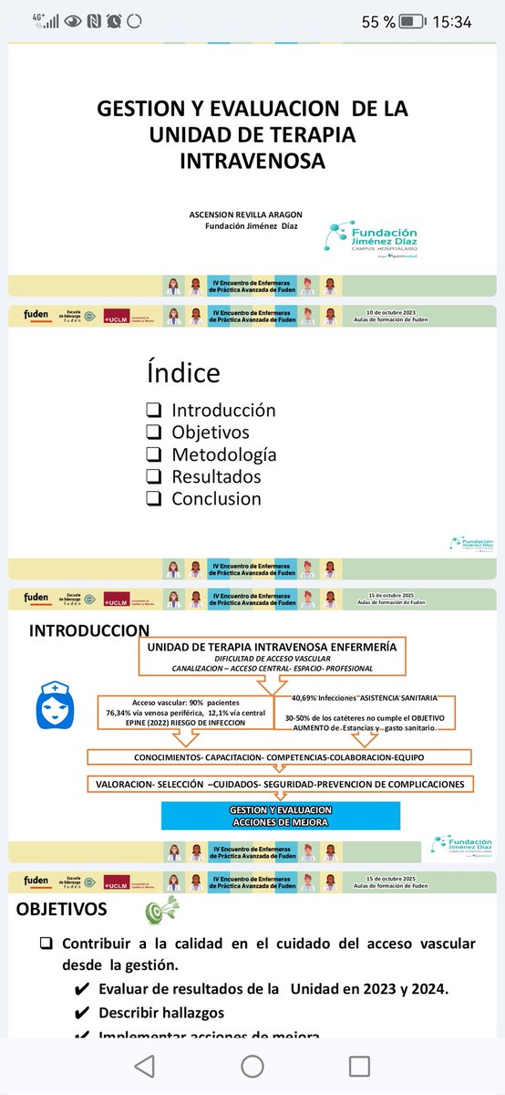 IV Encuentro EPA.
Gestión de la Unidad de Terapia Intravenosa.