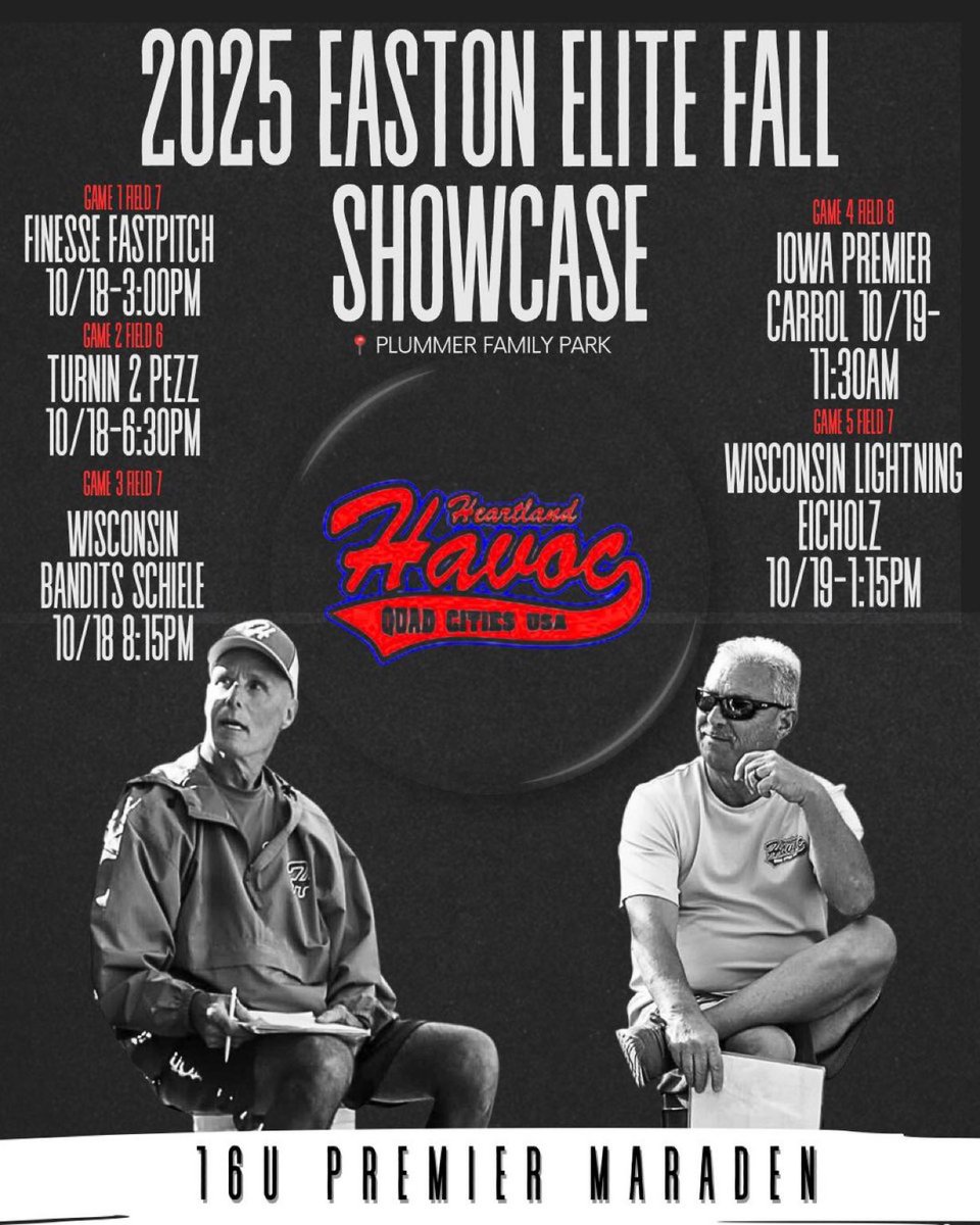 Looking forward to making continued improvements, good competition and building core memories at this weekends showcase at 📍Plummer Family Park with my <a href="/09_havoc/">Heartland Havoc 16u Premier Maraden</a> family. 

@eastonelitefallshowcase #savvysoftball 
@eastonelite