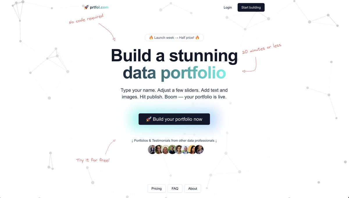 R_Graph_Gallery's tweet image. I just released prtfol.com
➡️ a tool to build a good looking portfolio in a few minutes!
If your work is more or less related with #data, I think you'll like it!
