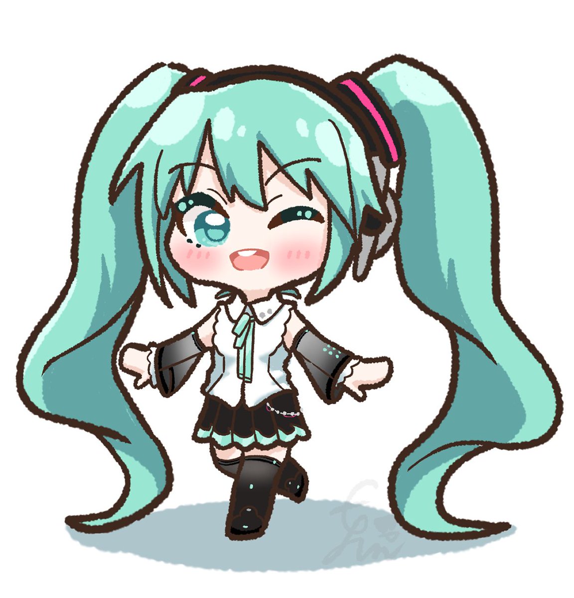NTのミクちゃん!!なにげにNTミク描いたのは初だ〜!!
 #初音ミク