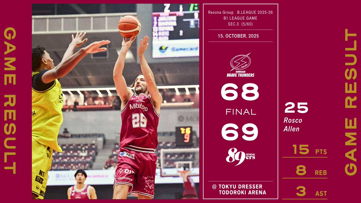 川崎ブレイブサンダース⚡️川崎からバスケの未来を⚡️ on X