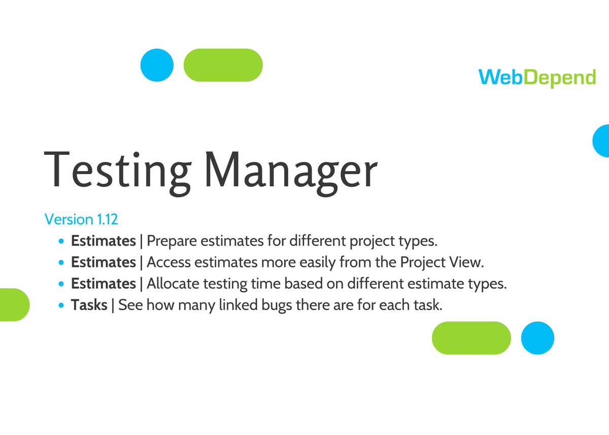 testing_manager's tweet image. 🆕 New version 1.12 | ⏲️ Estimator updates - Estimates for different project types and easy access from Project View
testingmanager.co.uk/version/112