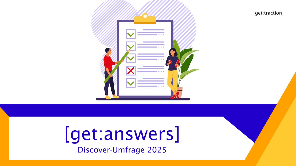 Unserer Google Discover-Umfrage 2025!
Wie wollen ein aktuelles Meinungs- und Erfahrungsbild von Google Discover von euch ermitteln.
Die Teilnahme ist kostenlos und anonym bis zum 30.11.2025. Deine Meinung ist uns wichtig. Hier geht's zur Umfrage: umfrageonline.com/c/gettraction-…