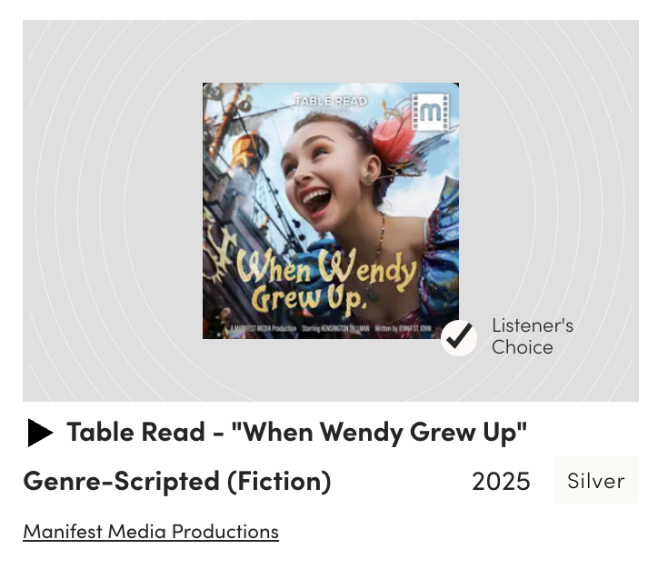 We did it! Silver Award for Best Scripted Fiction and the Listener’s Choice Award again, at this year's Signal Awards.
Thank you to all of you who voted and listened! If you have not listened yet, come see why we keep winning awards. Amazing scripts brought to life with
