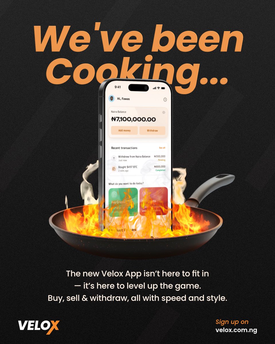 They made crypto complicated.
We made it make sense. 💡

No more hidden fees. No more waiting forever.
Just speed, clarity, and control — all in one sleek app.

This is Velox.
Where your crypto finally moves at your pace. ⚡

📲 Velox App — Coming soon.

#VeloxExchange #CryptoSim