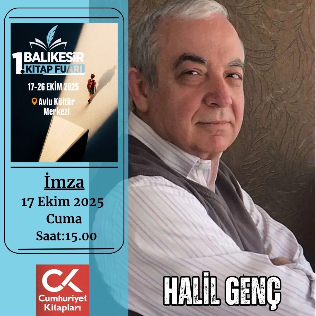 CUMHURİYET YAZARLARI BALIKESİR’DE!                                       

1. Balıkesir Kitap Fuarı’nda yazarlarımız Cumhuriyet Kitapları standında okurlarıyla buluşuyor.

Bütün okurlarımızı standımıza bekliyoruz.