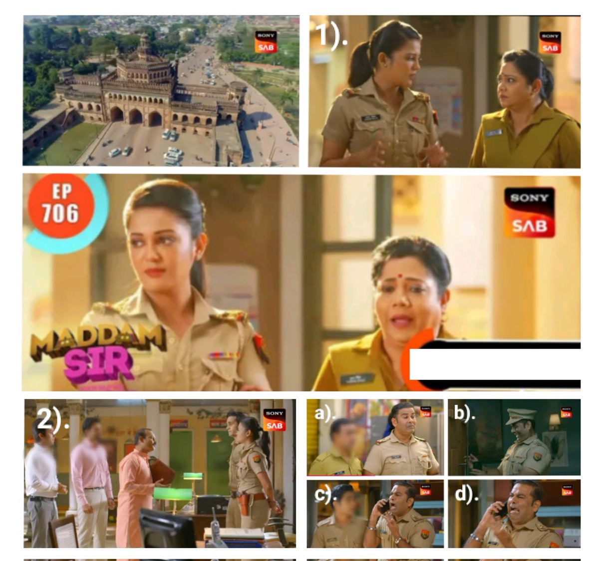 MatrixMax10's tweet photo. "चोर बाजार का सामान"

1). हुआ ये .....              2). नाचीज़ को पुरुषोत्तम ...
abcd). 🤨😀😬😭

                                  ~"Madam Sir"
                                  Episode - 706
Courtesy :-       Sony Sab YT Chnl
                        https://t.co/G7759qK9u8 https://t.co/lA4iASwEIe