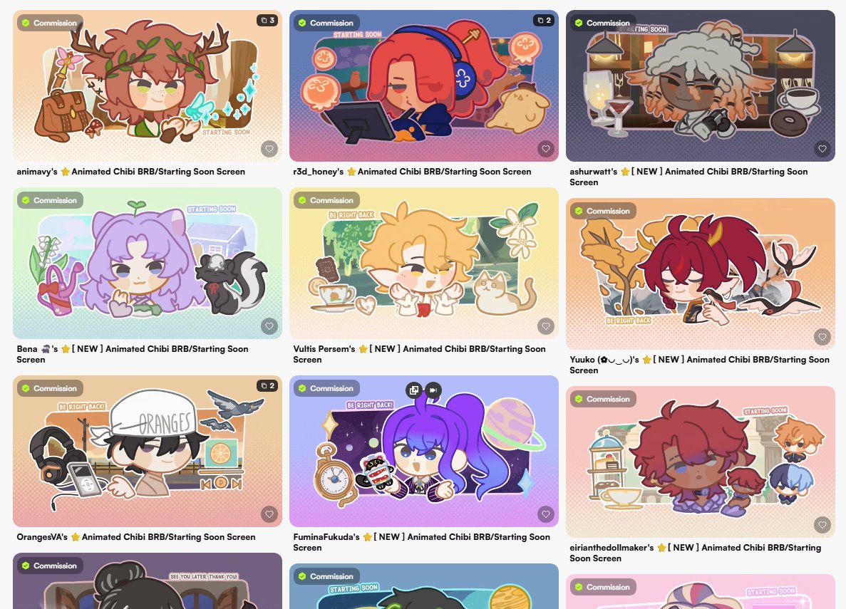 been doing a lot of animated screen overlays! sometimes i like to glance at my portfolio to be proud of all the commissions i managed to get out lately 🥺