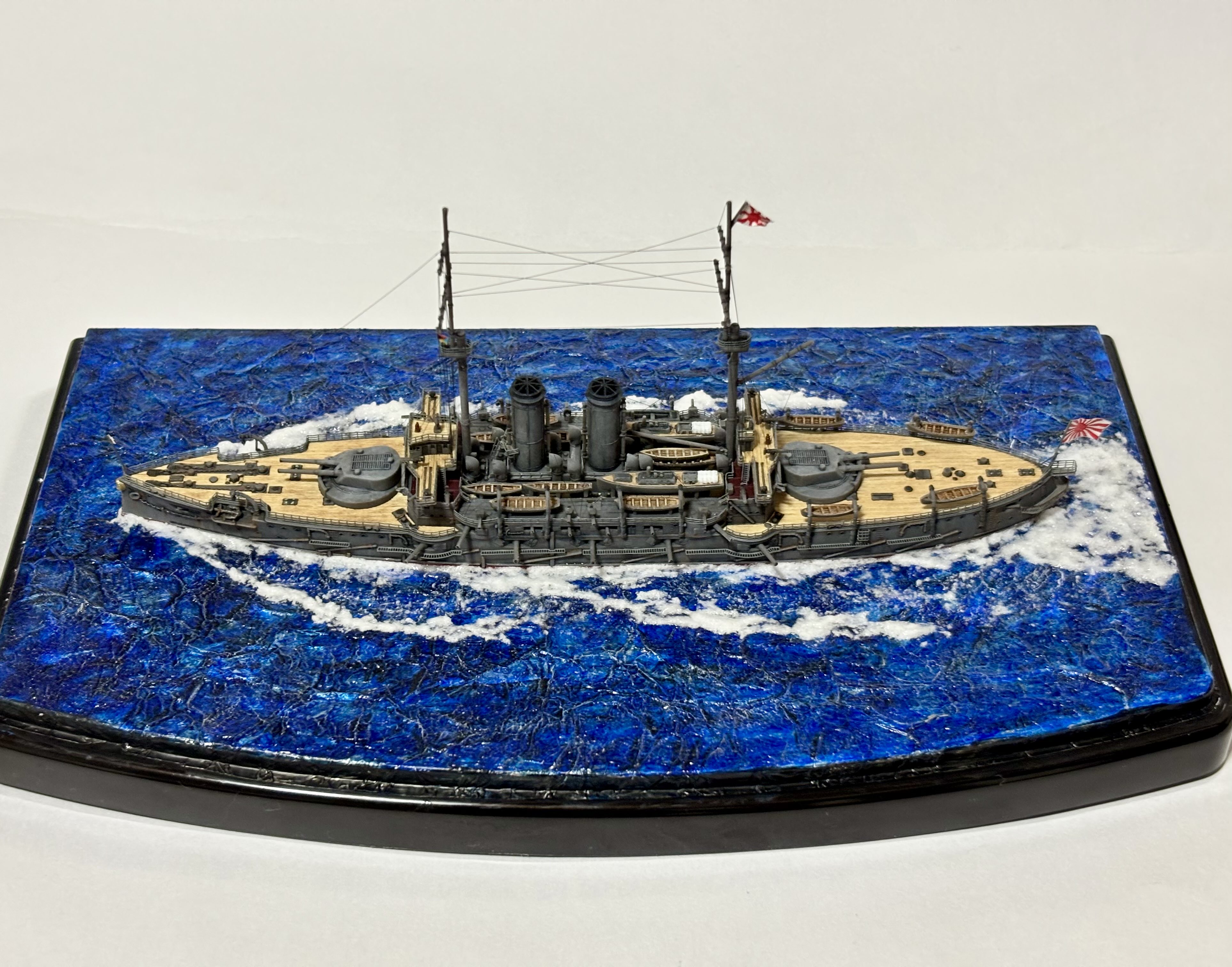 手のひらの波　ジオラマ 手のひらの波 ジオラマ 初体験！アルミホイルとコットンでプラモが航行