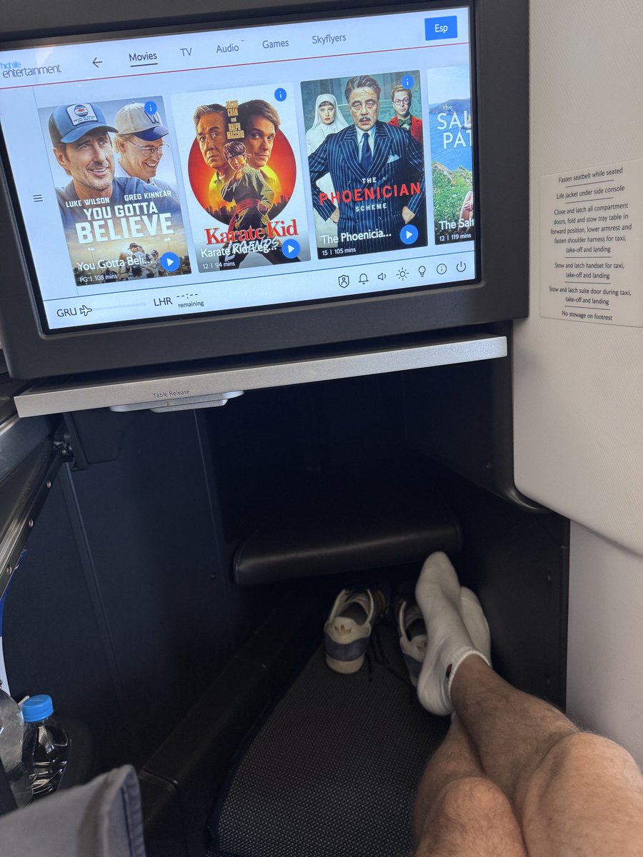 Flew back from South America this morning the only way