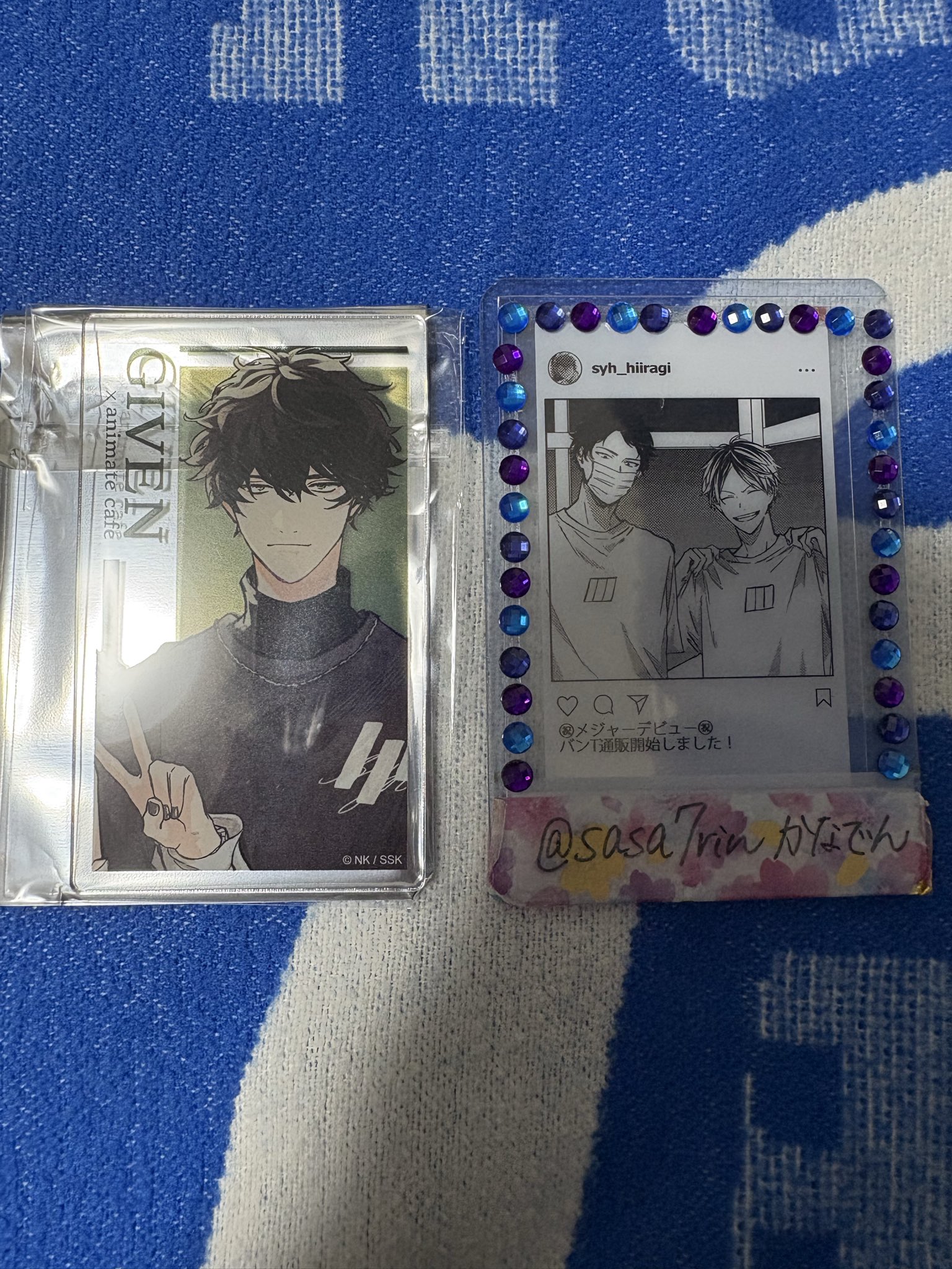 ギヴン アニメイト アニメイトカフェ けだま巾着 アクリルカード 立夏 真冬 アニカフェ ギヴン 真冬 立夏 けだま巾着 アクリルカード