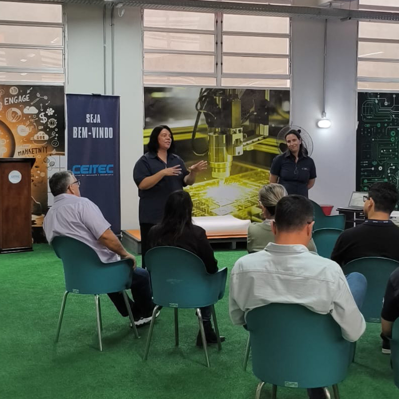 mzf4_group's tweet image. On October 8 at CEITEC, #MZF4 experienced an inspiring milestone dedicated to Innovation and Technology. COO Mônica Vilah, together with Quality Manager, Daniela de Moraes, led a special lecture for major companies and educational institutions from São Bernardo do Campo (Brazil).