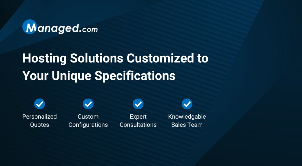 ManagedDotCom's tweet image. Tailor your hosting environment to your exact needs. With Managed.com, enjoy full customization options, expert guidance, and flexible configurations built for your business. ✔️

Click the link to contact us: zurl.co/5NeAE 

#IT #BareMetal #Colocation