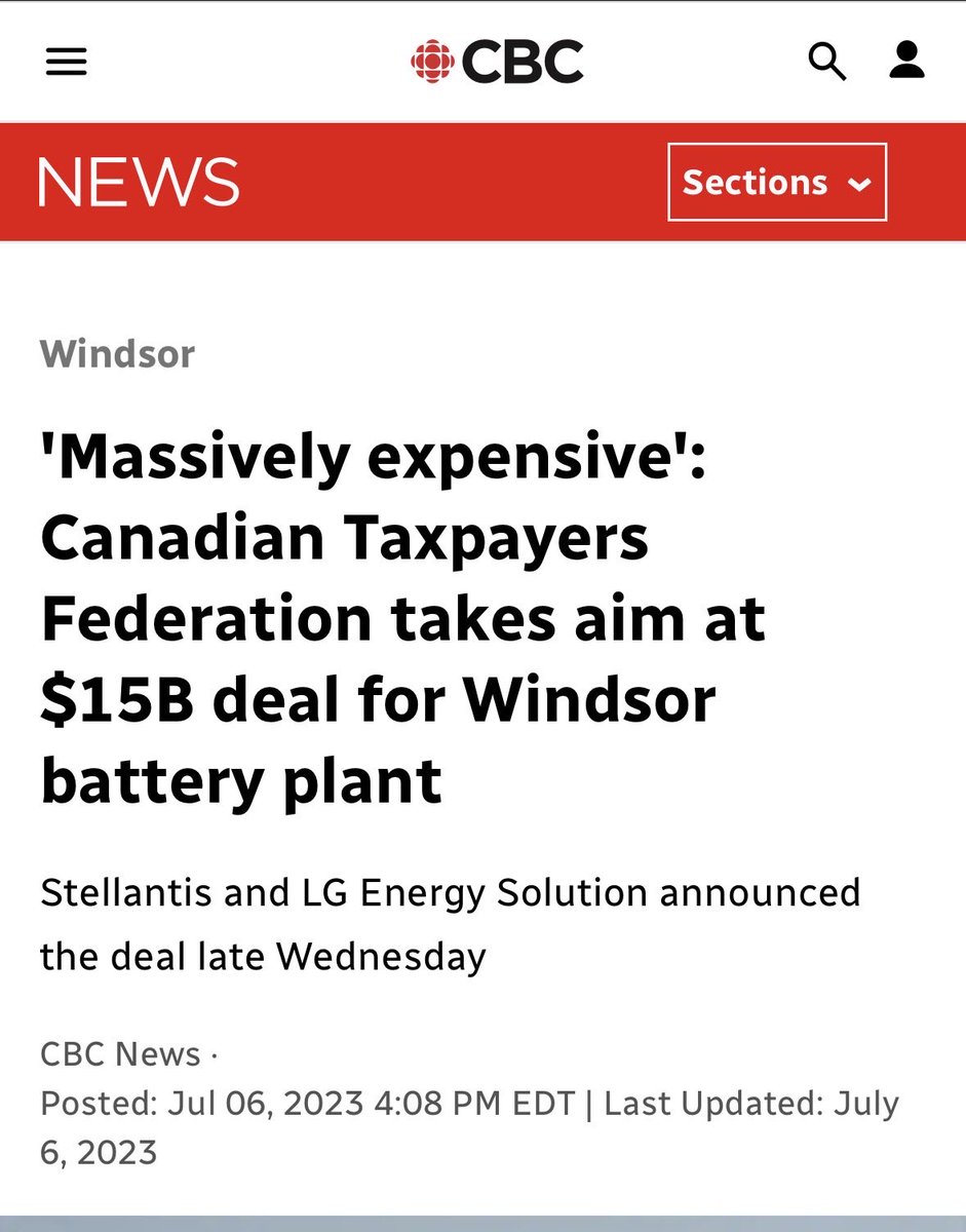 Our Government in 2023 gave Stellantis $15 billion of our tax dollars keep an EV battery plant in Windsor. What are they going to offer them now? Because that’s exactly what’s happening behind the scenes today. If Canada is so great, why are Canadians forced to pay companies to
