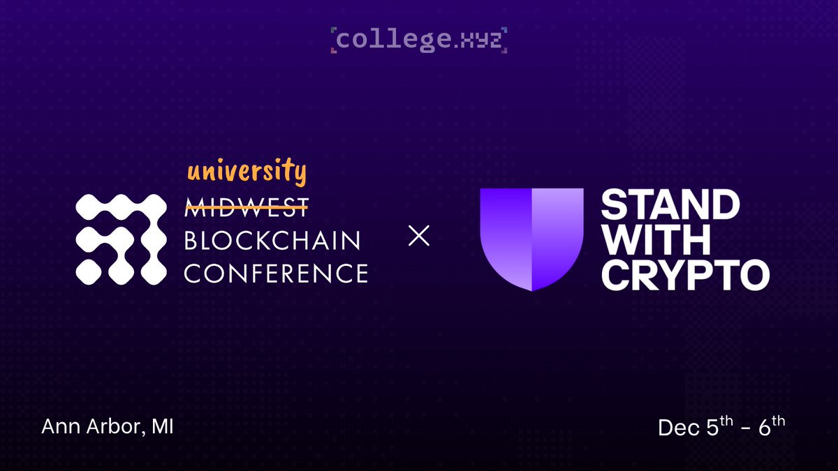 MBC_Conference's tweet image. At MBC 2025, we’ll be unveiling a revolutionary new program for university blockchain clubs in partnership with @standwithcrypto
We can’t share details just yet but join us on December 5-6th to learn more directly from @512mace
Welcome Stand With Crypto to MBC 2025 🛡️