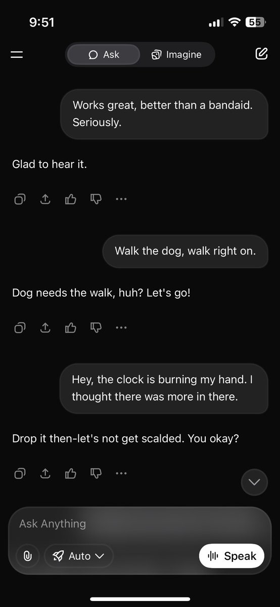 gitmircd's tweet image. i guess grok has been listening to my conversations for the past few hours without me noticing
as you can tell im pro at smol talk